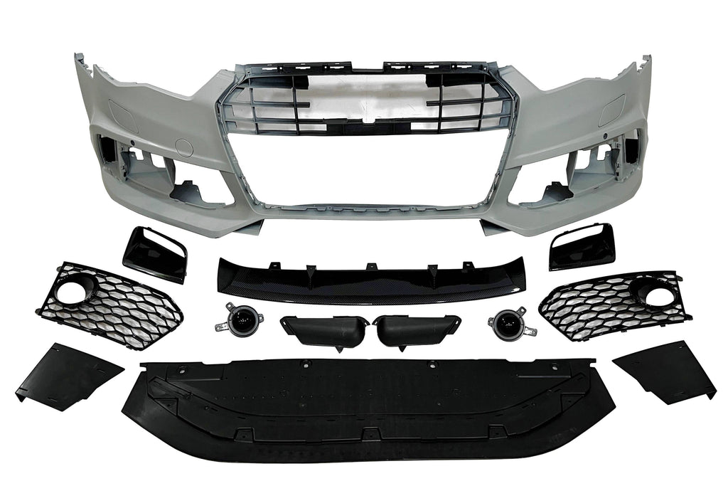 Paraurti Anteriore Audi A6 2015-2018 C7 Look RS6 Carbonio Audi A6