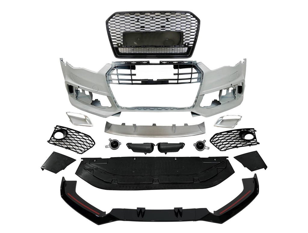 Paraurti Anteriore Audi A6 2015-2018 C7 Look RS6 Spoiler Anteriore Audi A6