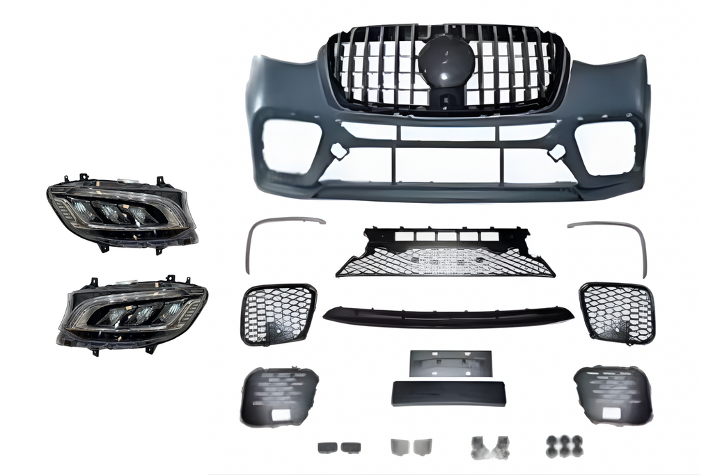 Paraurti Anteriore Mercedes Sprinter W907 2018+ Look AMG W907 Fanali Posteriori Mercedes Sprinter