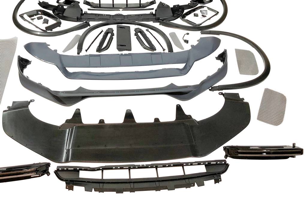 Paraurti Anteriore Porsche Cayenne 2011-2014 Look 2020 Turbo Spoiler Porsche Cayenne