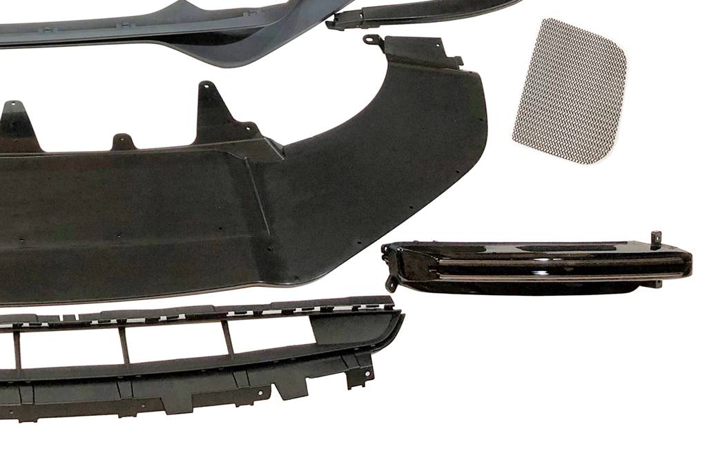 Paraurti Anteriore Porsche Cayenne 2011-2014 Look 2020 Turbo Spoiler Porsche Cayenne