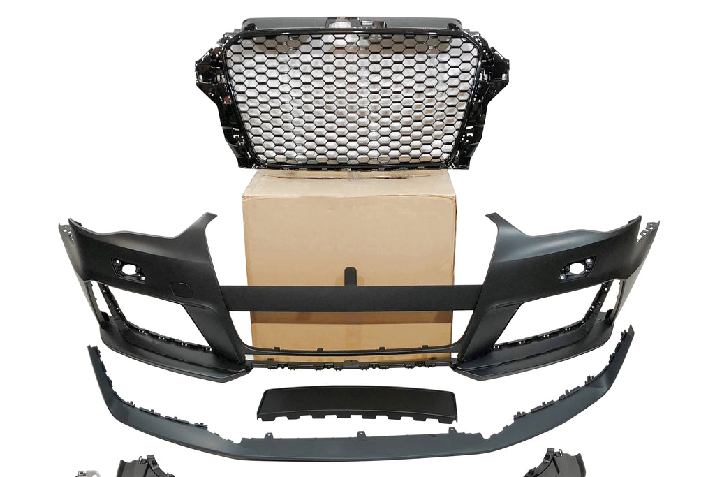 Paraurti Anteriori Audi A3 V8 13-15 Sportback / 3 Porte Look RS3 II Fendinebbia Audi A3