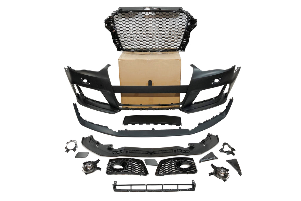 Paraurti Anteriori Audi A3 V8 13-15 Sportback / 3 Porte Look RS3 II Fendinebbia Audi A3