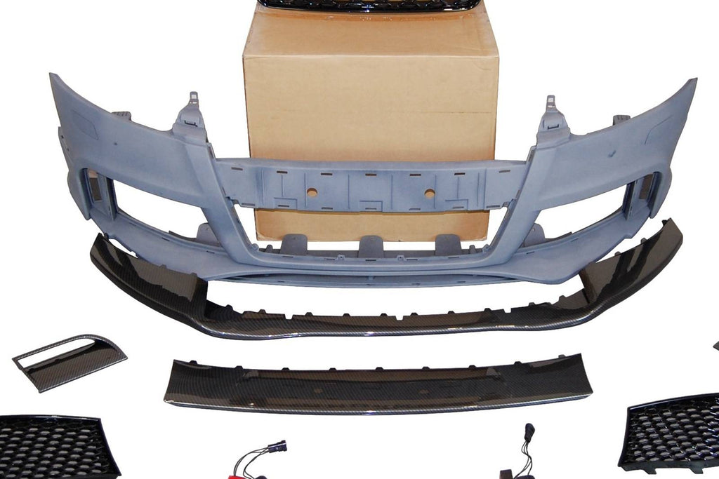 Paraurti Anteriori Audi TT 06-14 8J Look RS Spoiler Look Carbonio Audi TT