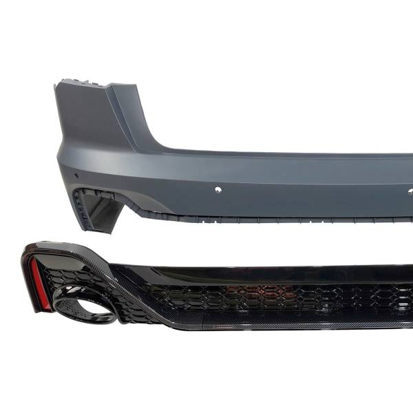 Paraurti Posteriore Audi A6 C8 4 Porte conversione in RS6 Carbonio