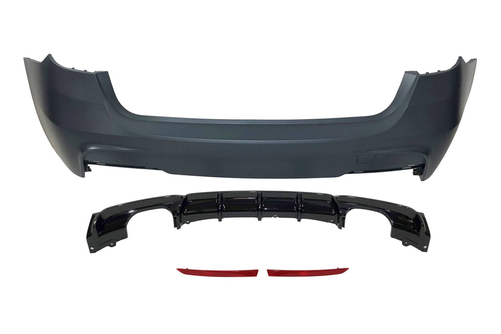 Paraurti Posteriore BMW F31 Look M Performance 2 Uscite doppio Nero lucido BMW F30