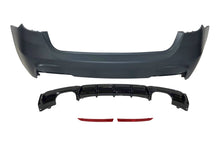 Carica l'immagine nel visualizzatore di Gallery, Paraurti Posteriore BMW F31 Look M Performance 2 Uscite doppio Nero lucido BMW F30