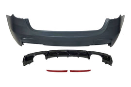 Paraurti Posteriore BMW F31 Look M Performance 2 Uscite doppio Nero lucido BMW F30