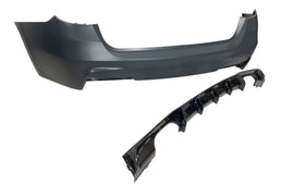 Paraurti Posteriore BMW F31 Look M Performance 2 Uscite doppio Nero lucido BMW F30