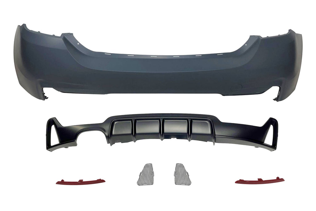 Paraurti Posteriore BMW F32 / F33 / F36 Look M Performance 1 Uscite doppio BMW F32