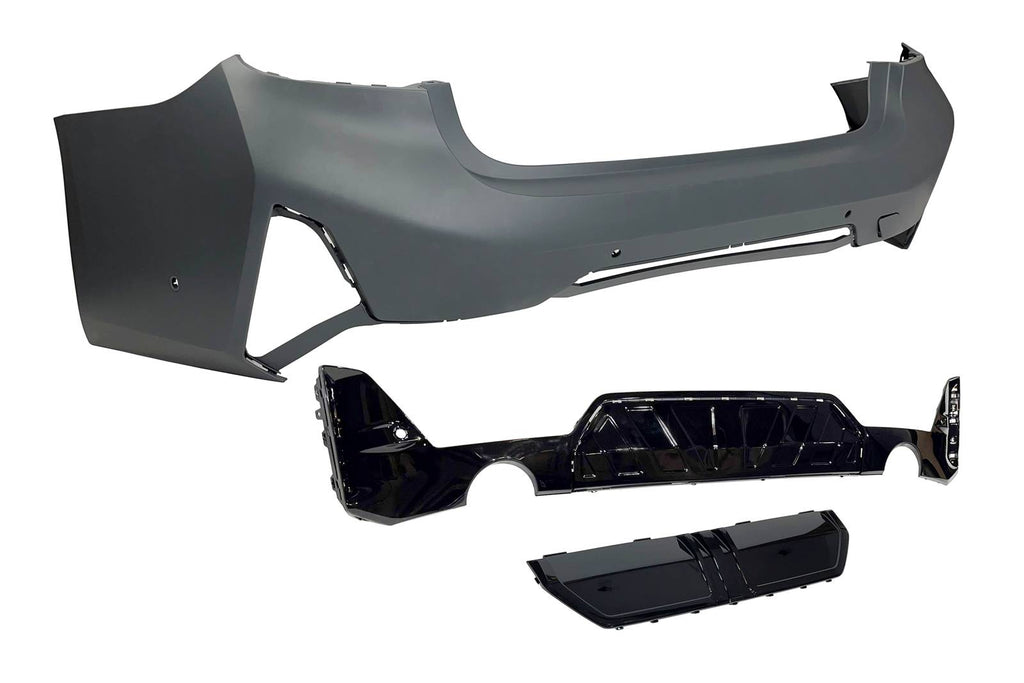 Paraurti Posteriore BMW G20 LCI 2023+ look M-Performance Nero lucido BMW G20