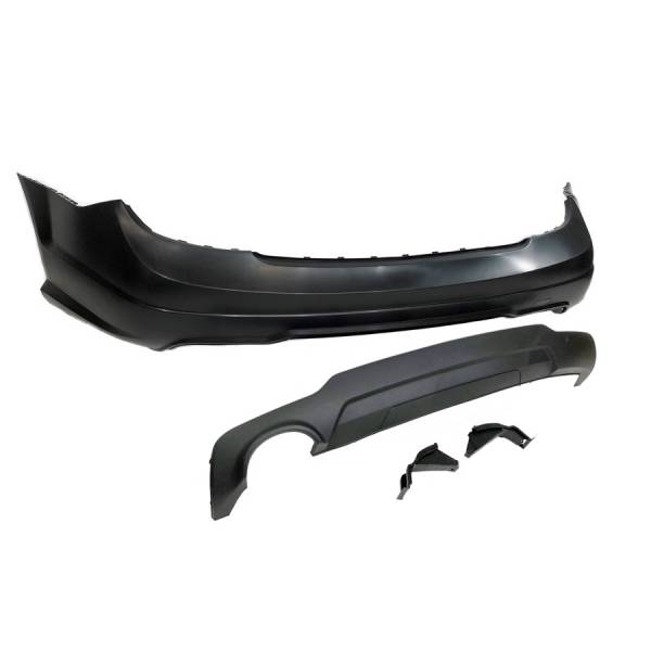 Paraurti Posteriore Mercedes Classe C W204 07-13 2-4P 1 Terminale di Scarico conversione in AMG ABS