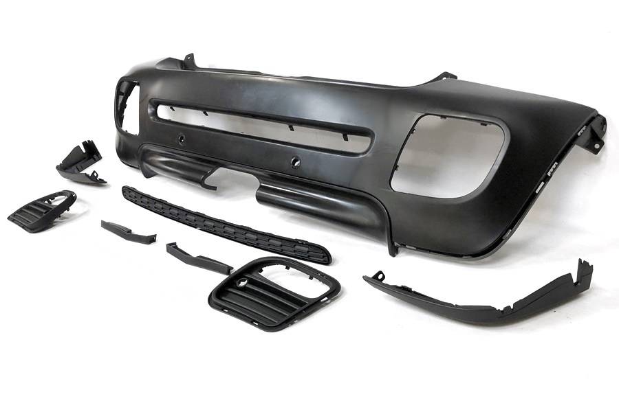 Paraurti Posteriore Mini Cooper S R56 2006-2013 Look JCW Terminali Di Uscita Mini Cooper