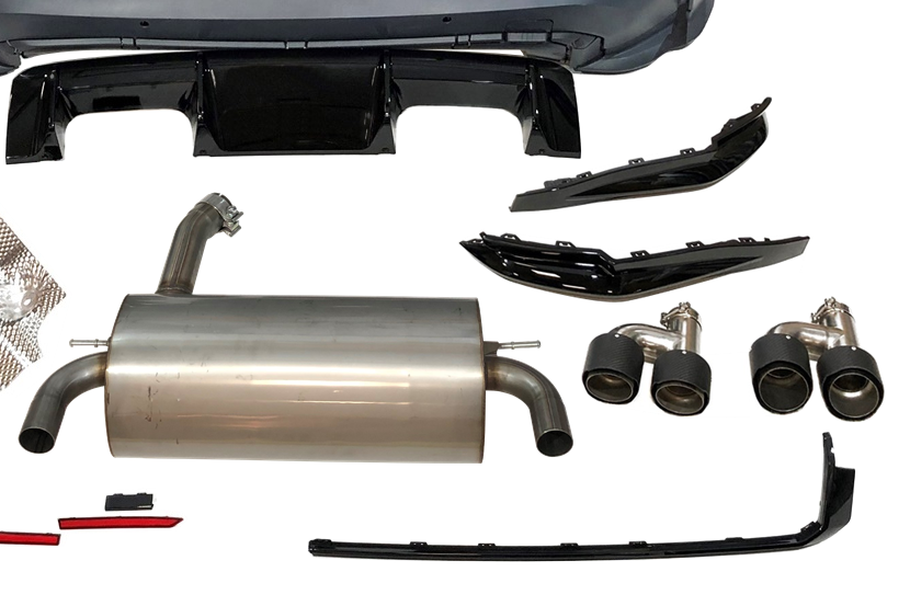 Paraurti Posteriori BMW F30 Look G80, Scarico BMW F30