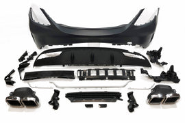 Paraurti Posteriori Mercedes W205 2014-2018 4P Look C63 Terminali di scarico Mercedes W205