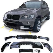 Carica l'immagine nel visualizzatore di Gallery, Performance Body kit set anteriore posteriore nero lucido compatibile per BMW X5 E70 07-10