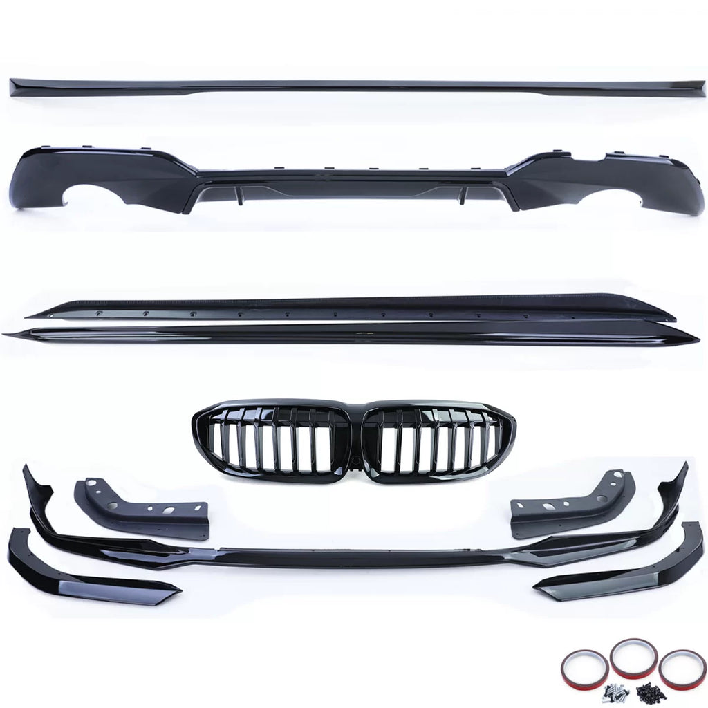 Performance Body kit Spoiler griglia diffusore minigonne per 3er BMW G20 2019-2022