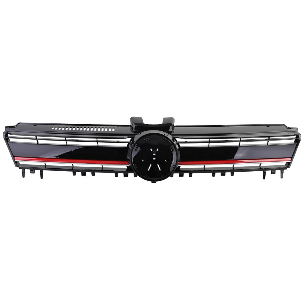 Performance radiatore griglia Nero lucido con rosso modanatura per VW Golf 7 + GTI 12-17