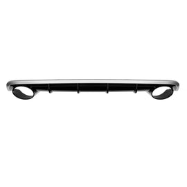 Diffusore Audi A6 2015-2018 stile RS6 nero lucido con terminali cromati – vista 2