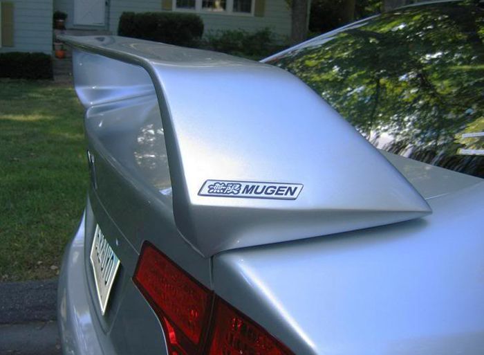 Spoiler Posteriore Mugen Style SK-Import Honda Civic FD FA Sedan Nero - foto 3