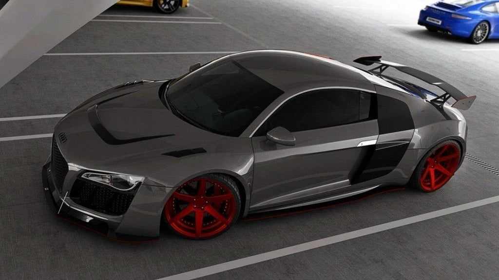 Body kit Maxton Design per Audi R8 Mk1, vetroresina e ABS non verniciati: dettaglio della finitura