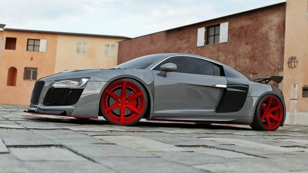 Body kit Maxton Design per Audi R8 Mk1 — vetroresina e ABS non verniciati, vista ravvicinata