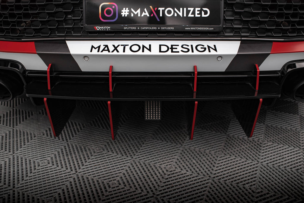 Body kit Maxton Design per Audi R8 Mk2 Facelift montato sulla vettura, ABS nero lucido