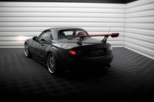 Load image into Gallery viewer, Alettone Mazda MX-5 NC in Fibra di Carbonio + LED — dettaglio del fissaggio