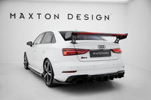 Carica l'immagine nel visualizzatore di Gallery, Alettone Audi RS3 Berlina 8V S-Line in Fibra di Carbonio + LED (con montanti esterni) — montato sulla vettura