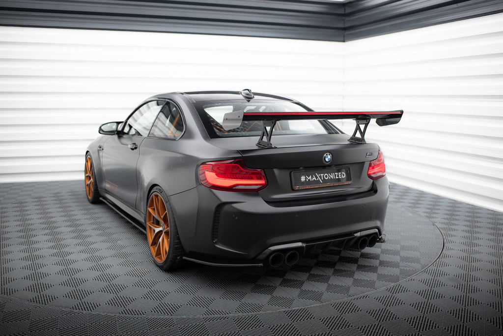 Alettone BMW Serie M2 F87 M-Pack in Fibra di Carbonio + LED — vista posteriore