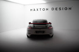 Alettone V.1 Porsche Cayman 982c Cayman T / Cayman GTS in Fibra di Carbonio + LED — vista dall'alto