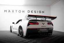 Alettone Chevrolet Corvette C7 Stingray / Grand Sport in Fibra di Carbonio + LED (con attacco swan neck superiore) — vista laterale
