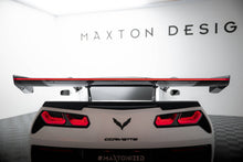 Alettone Chevrolet Corvette C7 Stingray / Grand Sport in Fibra di Carbonio + LED (con attacco swan neck superiore) — vista posteriore