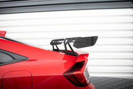 Alettone Honda Civic Mk10 SI in Fibra di Carbonio + LED (con attacco swan neck superiore) — dettaglio del profilo