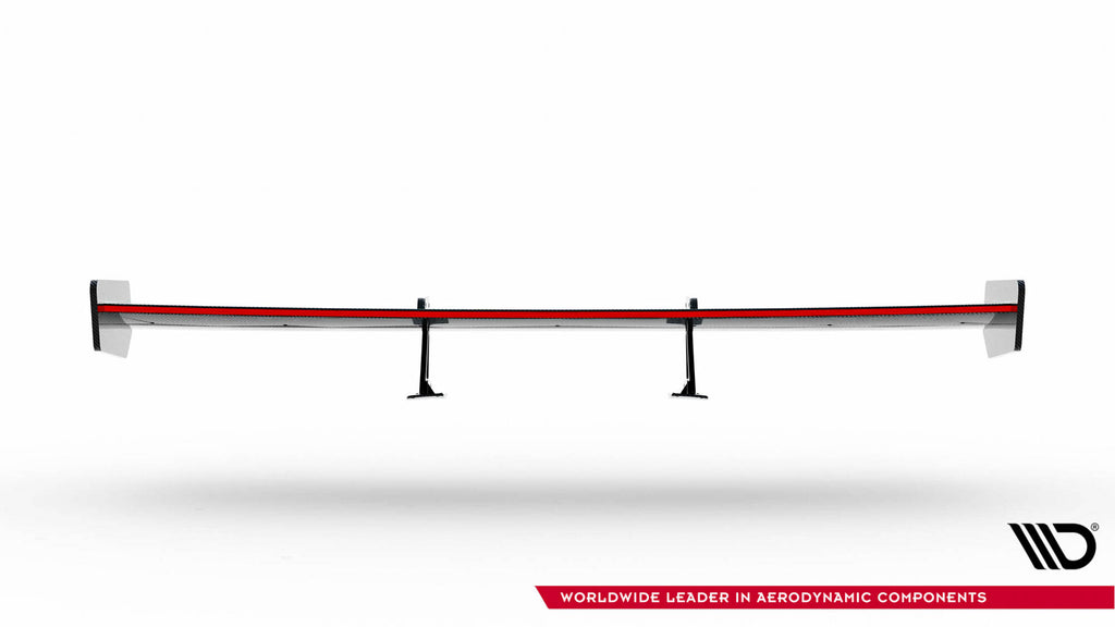 Alettone Toyota Supra Mk5 in Fibra di Carbonio + LED (con attacco swan neck superiore) — particolare del bordo