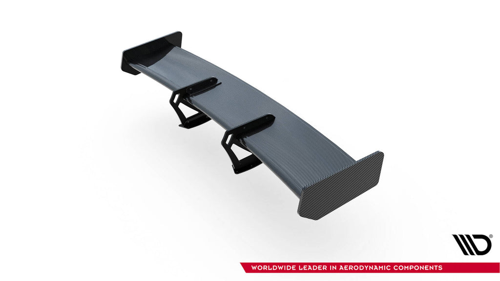Alettone Toyota Supra Mk5 in Fibra di Carbonio + LED (con attacco swan neck superiore) — dettaglio della superficie