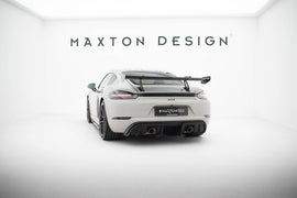 Alettone V.1 Porsche Cayman 982c Cayman T / Cayman GTS in Fibra di Carbonio (con attacco swan neck superiore) — vista angolata
