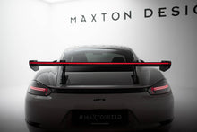 Load image into Gallery viewer, Alettone V.2 Porsche Cayman 982c Cayman T / Cayman GTS in Fibra di Carbonio + LED (con attacco swan neck superiore) — dettaglio del profilo