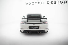 Load image into Gallery viewer, Alettone V.2 Porsche Cayman 982c Cayman T / Cayman GTS in Fibra di Carbonio (con attacco swan neck superiore) — dettaglio del fissaggio