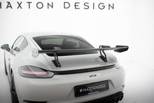 Load image into Gallery viewer, Alettone V.2 Porsche Cayman 982c Cayman T / Cayman GTS in Fibra di Carbonio (con attacco swan neck superiore) — vista angolata