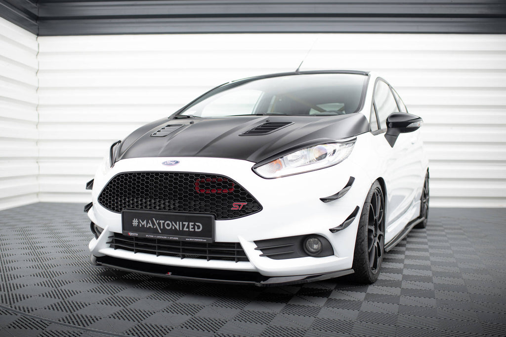 Palpebre fari V.1 Maxton Design per Ford Fiesta Mk7 Facelift, ABS nero lucido: dettaglio del profilo