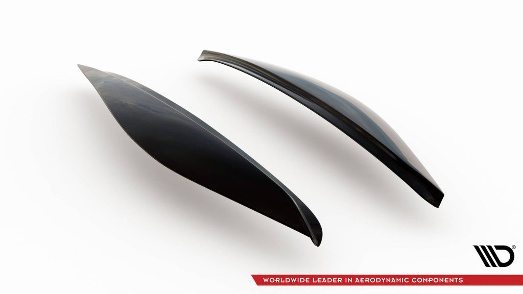 Palpebre fari V.1 Maxton Design per Ford Fiesta Mk7 Facelift, ABS nero lucido: dettaglio della finitura