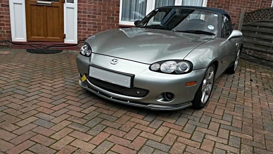 Lip anteriore Maxton Design per Mazda MX-5 NB Facelift, ABS nero lucido