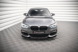 Lip anteriore V.1 Maxton Design per BMW Serie 1 F20 F21 M-Pack Facelift, ABS nero lucido