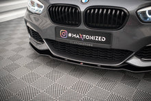 Carica l'immagine nel visualizzatore di Gallery, Lip anteriore V.1 Maxton Design per BMW Serie 1 F20 F21 M-Pack Facelift, ABS nero lucido - vista d'insieme