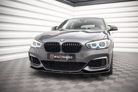 Lip anteriore V.1 Maxton Design compatibile con BMW Serie 1 F20 F21 M-Pack Facelift, ABS nero lucido - dettaglio del profilo