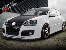 Lip anteriore Maxton Design per Volkswagen Golf GTI Mk5 con paraurti Votex, ABS nero lucido