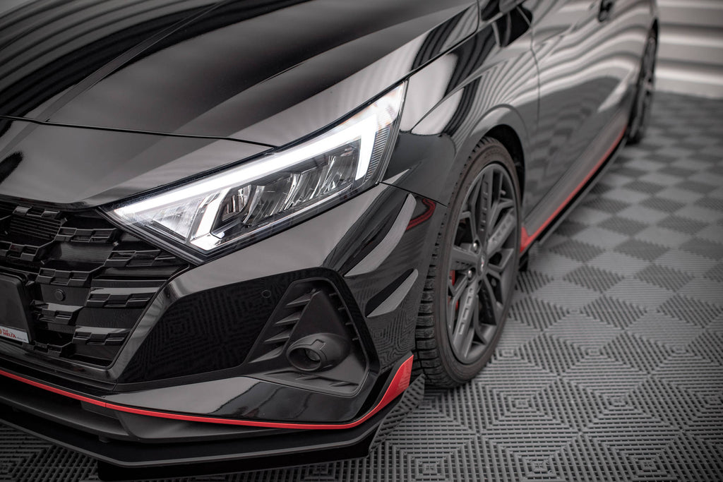Alette canards Maxton Design sullo spigolo del paraurti della Hyundai i20 N Mk3