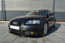 Carica l'immagine nel visualizzatore di Gallery, Lip anteriore Maxton Design per Audi A3 8P S-Line, ABS nero lucido