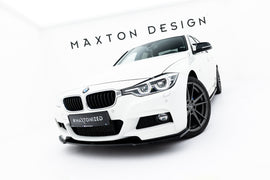 Lip anteriore Maxton Design in ABS nero lucido compatibile con BMW Serie 3 M-Pack Berlina F30, vista ravvicinata